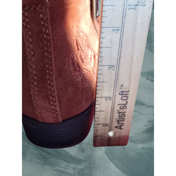 Lucky Brand Ankle Boots With Floral Embroidery Terracota Size 6.5M - Picture 13 of 14